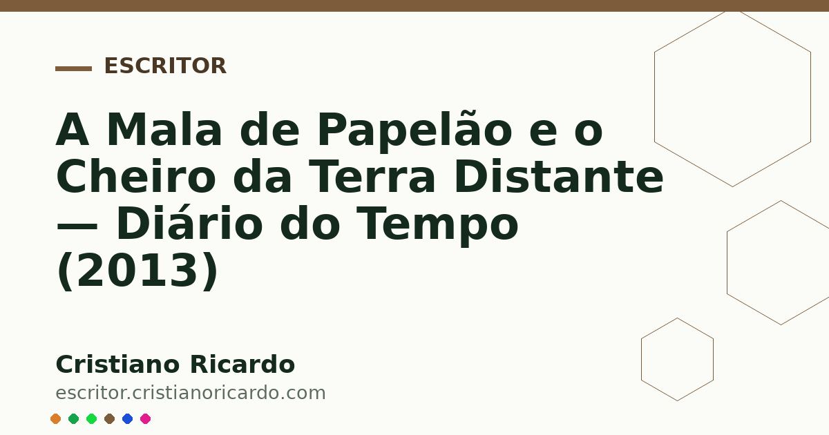 Card OG automático: A Mala de Papelão e o Cheiro da Terra Distante — Diário do Tempo (2013)