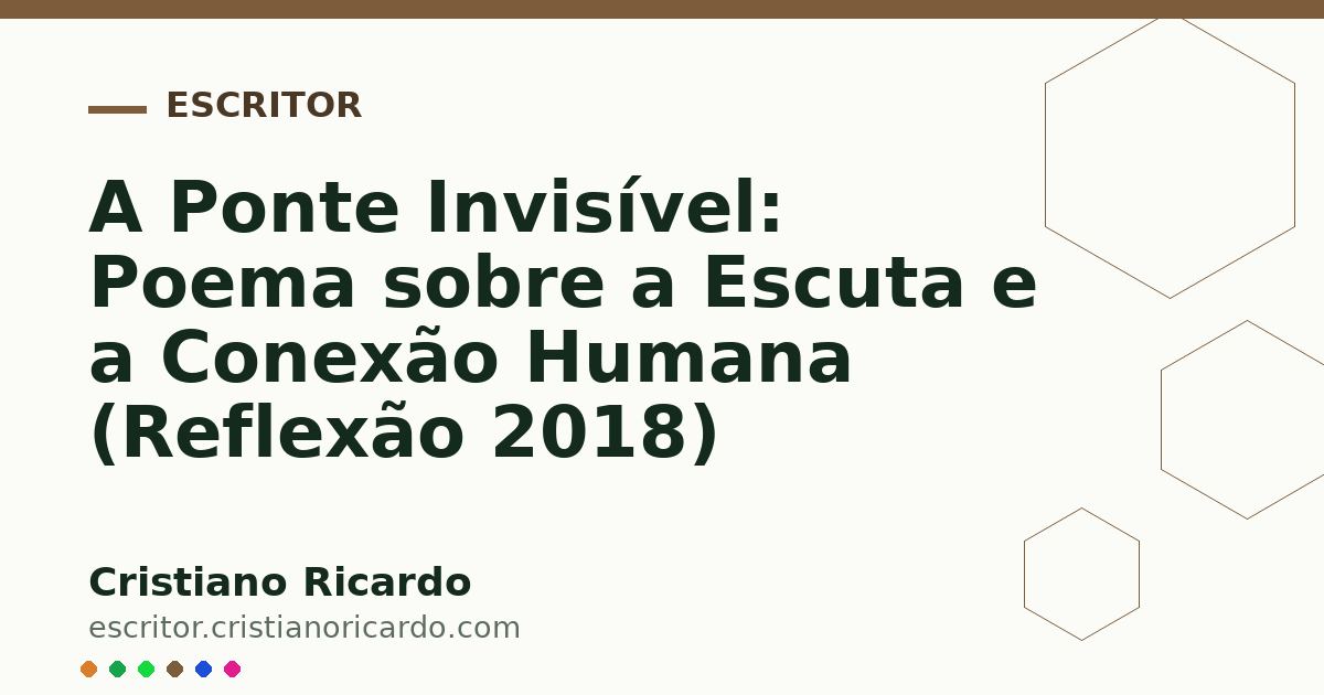Card OG automático: A Ponte Invisível: Poema sobre a Escuta e a Conexão Humana (Reflexão 2018)