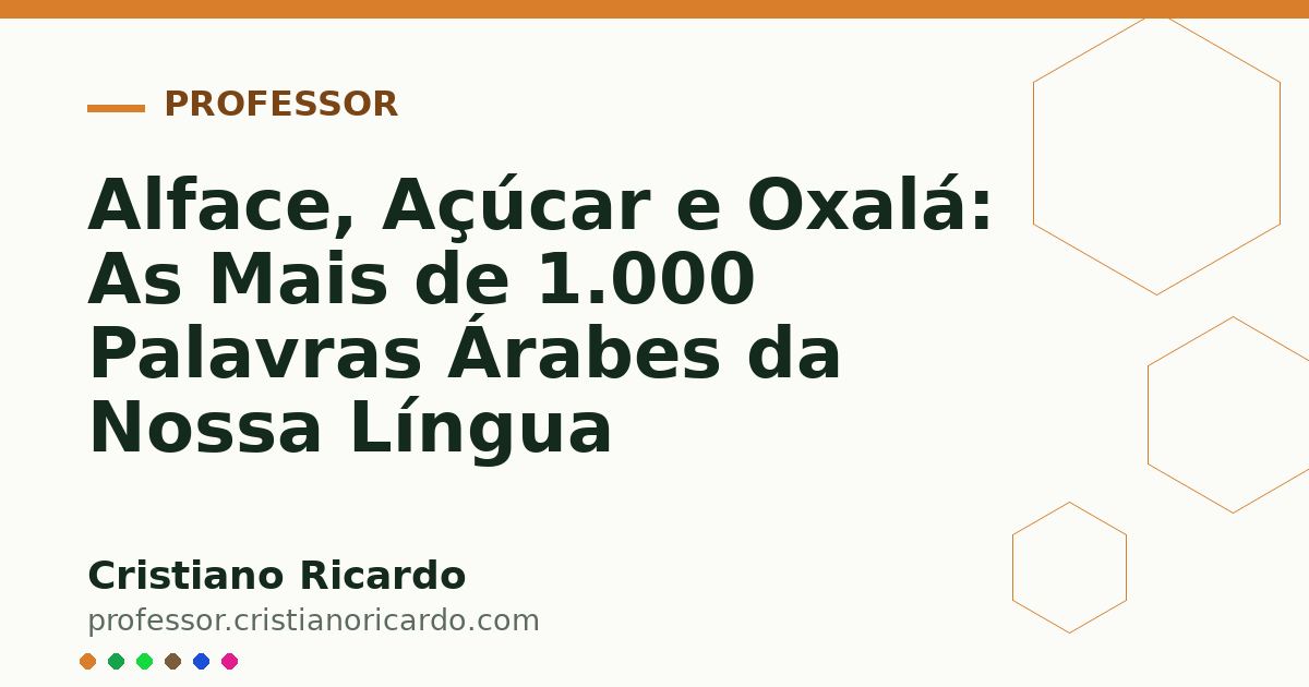 Card OG automático: Alface, Açúcar e Oxalá: As Mais de 1.000 Palavras Árabes da Nossa Língua