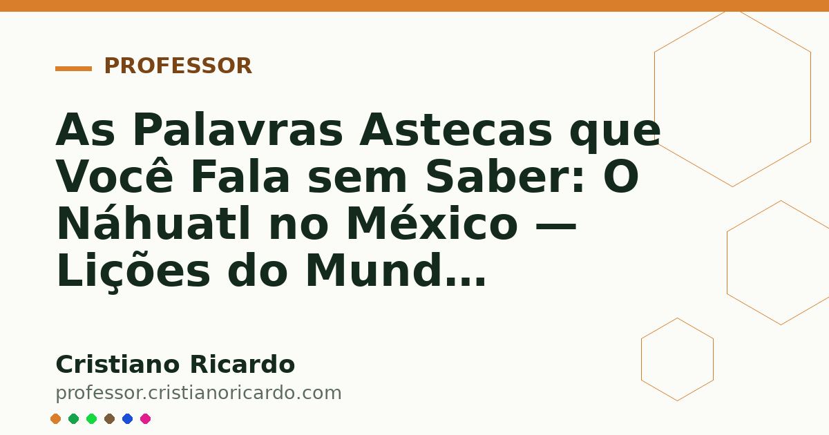 Card OG automático: As Palavras Astecas que Você Fala sem Saber: O Náhuatl no México — Lições do Mundo Hispânico (2009)