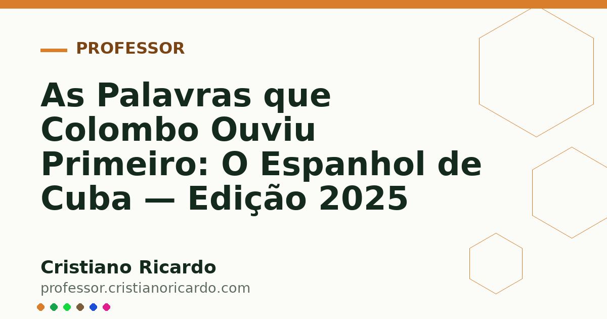 Card OG automático: As Palavras que Colombo Ouviu Primeiro: O Espanhol de Cuba — Edição 2025