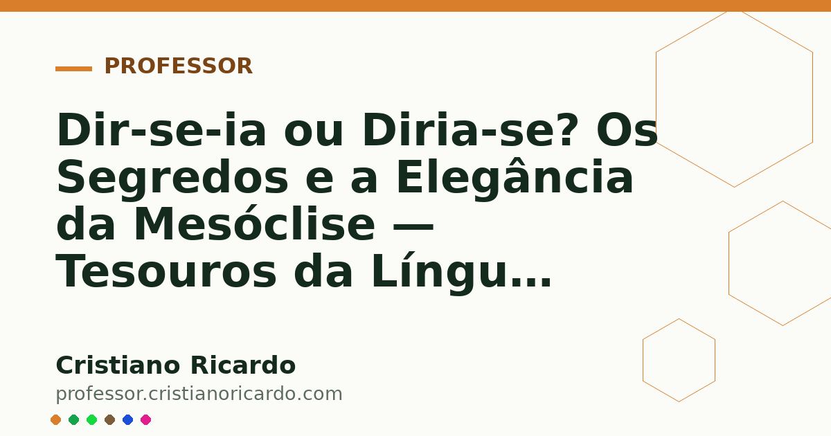 Card OG automático: Dir-se-ia ou Diria-se? Os Segredos e a Elegância da Mesóclise — Tesouros da Língua (2005)