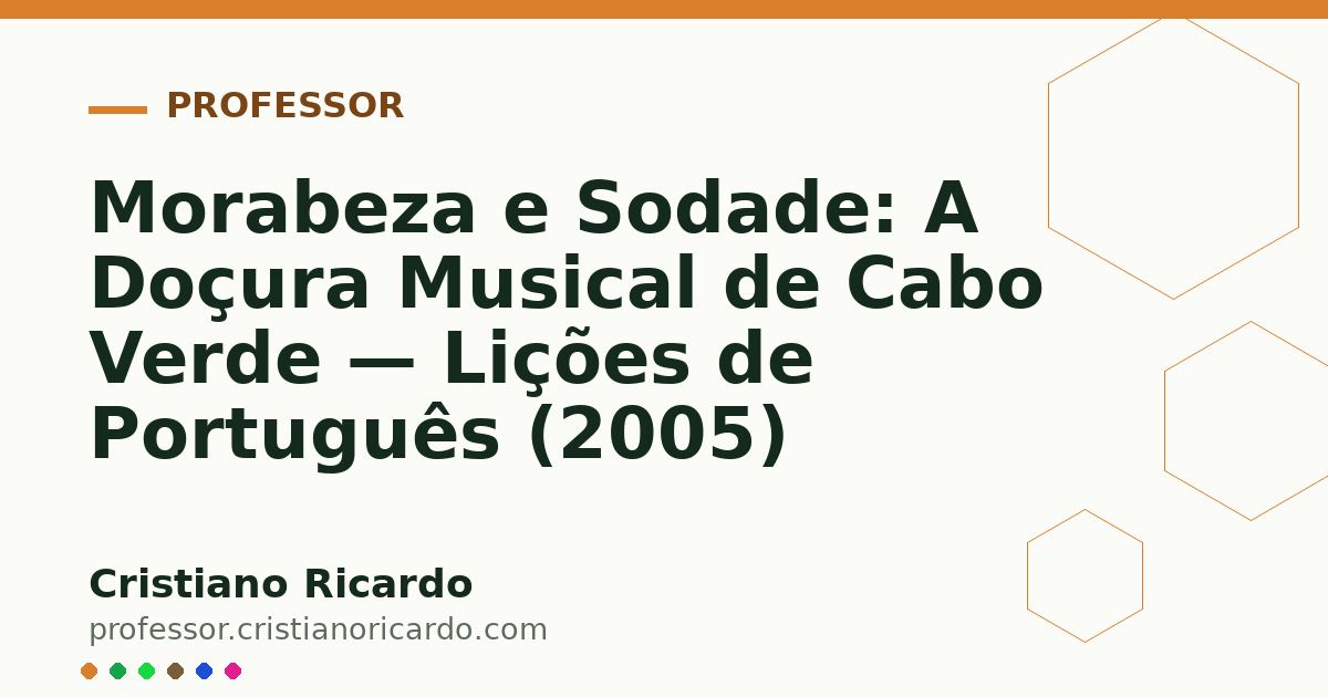 Card OG automático: Morabeza e Sodade: A Doçura Musical de Cabo Verde — Lições de Português (2005)
