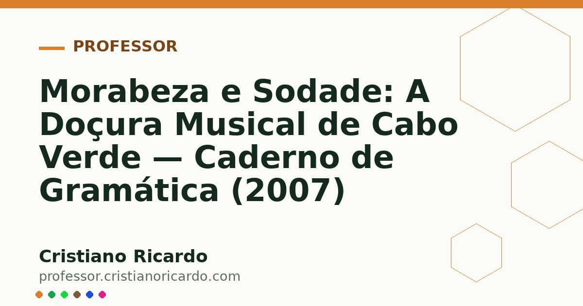 Card OG automático: Morabeza e Sodade: A Doçura Musical de Cabo Verde — Caderno de Gramática (2007)