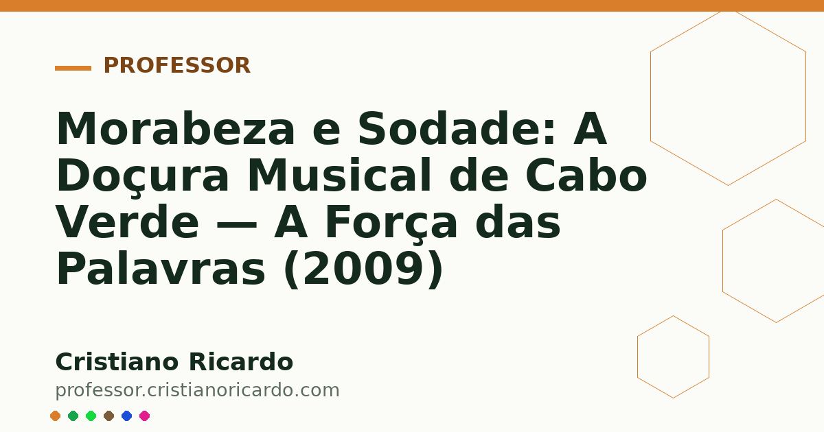 Card OG automático: Morabeza e Sodade: A Doçura Musical de Cabo Verde — A Força das Palavras (2009)