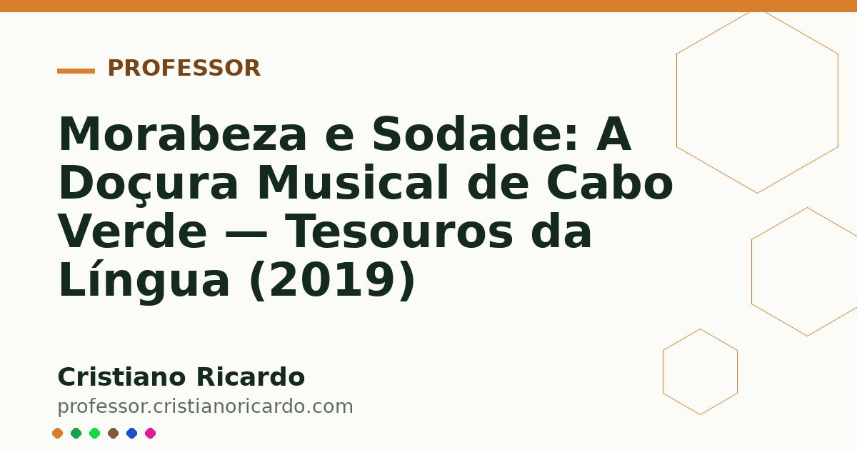 Card OG automático: Morabeza e Sodade: A Doçura Musical de Cabo Verde — Tesouros da Língua (2019)