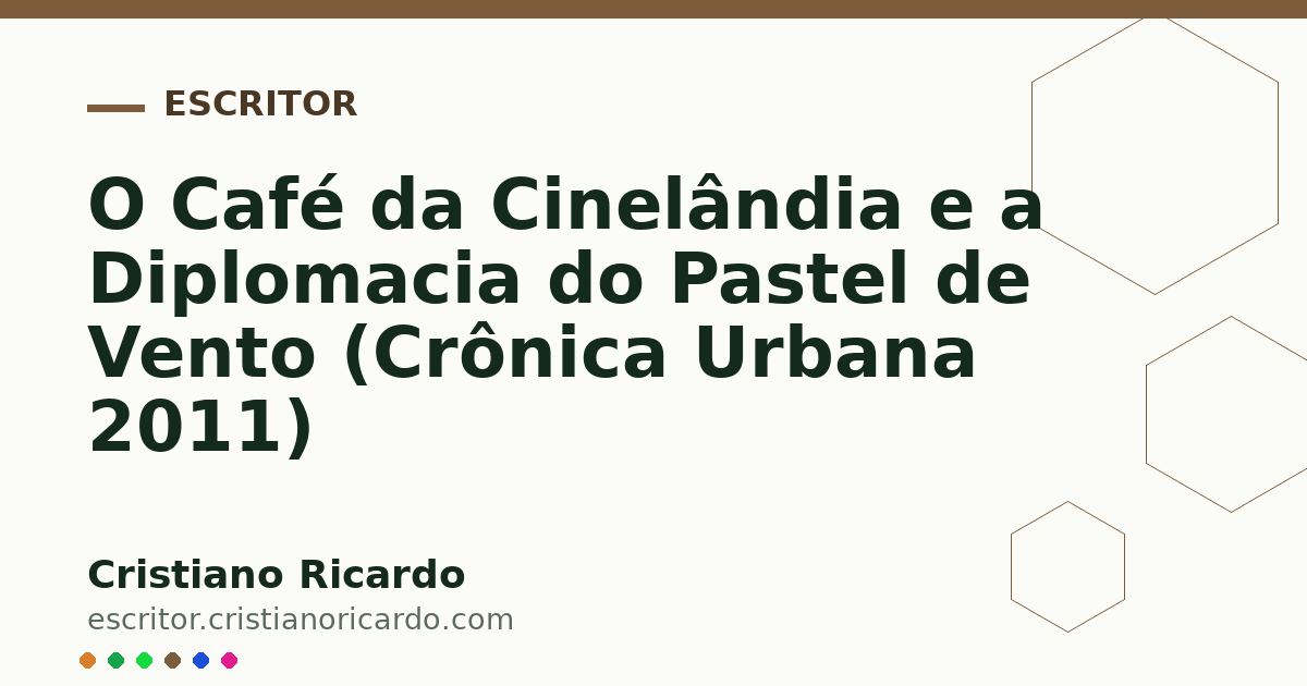 Card OG automático: O Café da Cinelândia e a Diplomacia do Pastel de Vento (Crônica Urbana 2011)