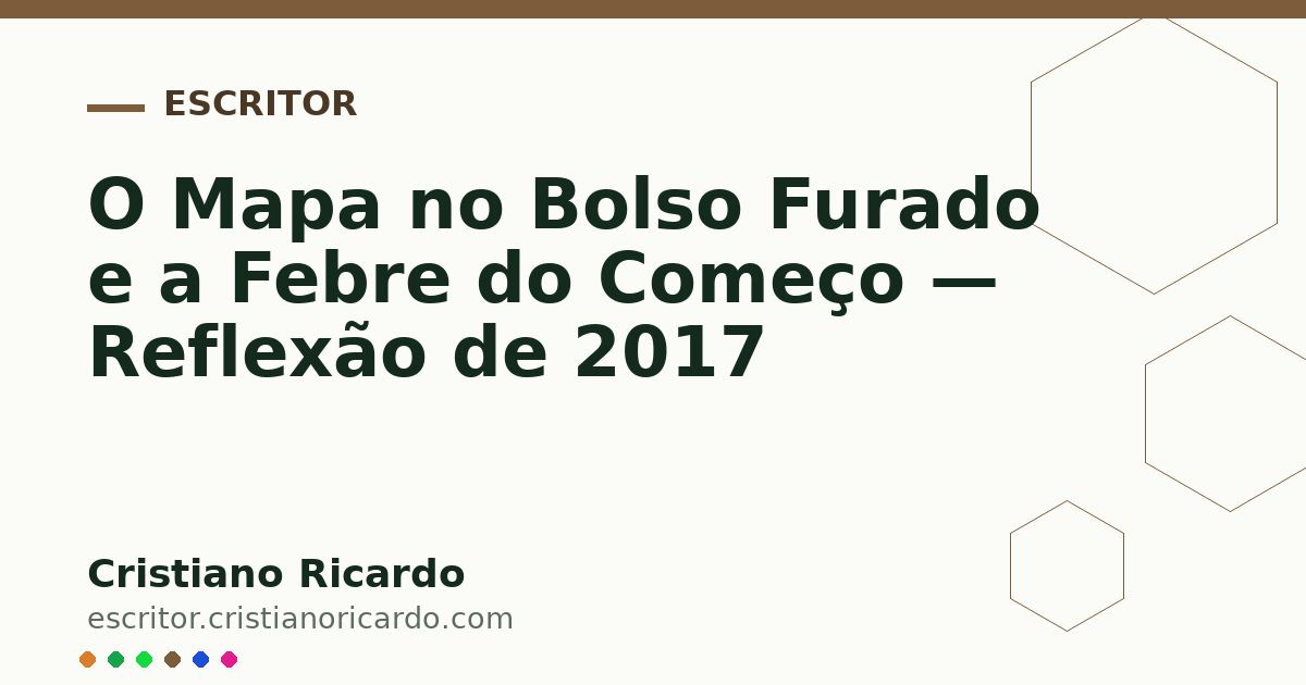 Card OG automático: O Mapa no Bolso Furado e a Febre do Começo — Reflexão de 2017