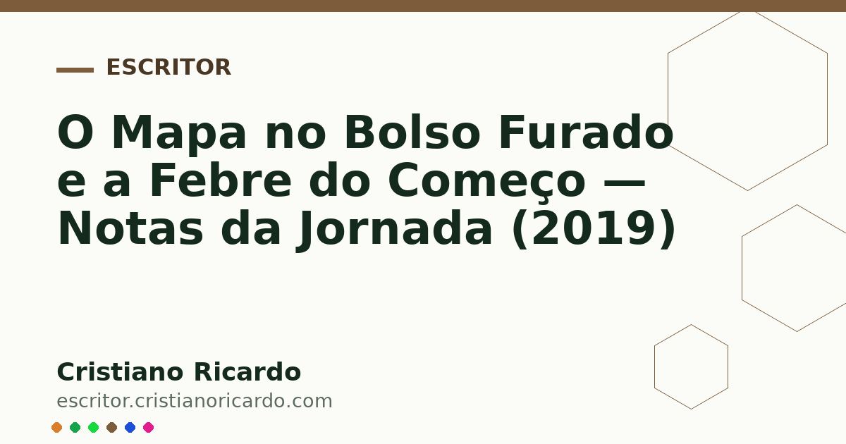 Card OG automático: O Mapa no Bolso Furado e a Febre do Começo — Notas da Jornada (2019)