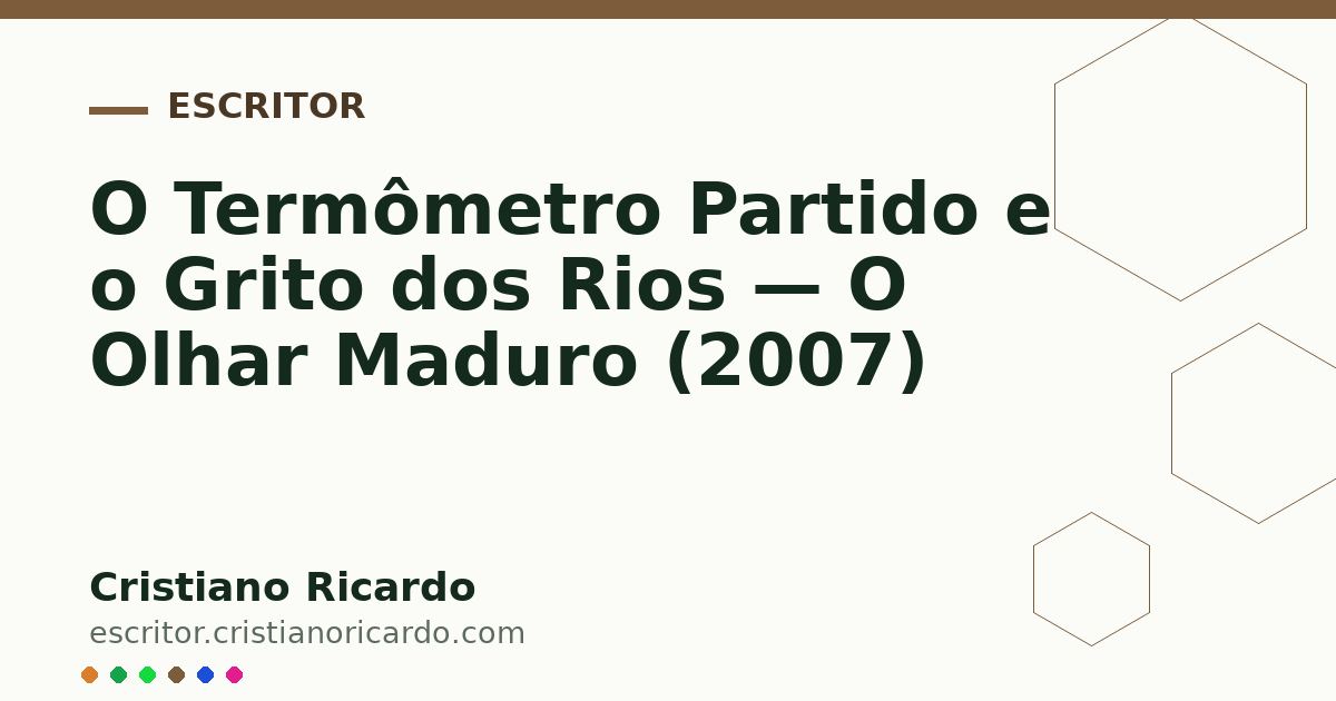 Card OG automático: O Termômetro Partido e o Grito dos Rios — O Olhar Maduro (2007)