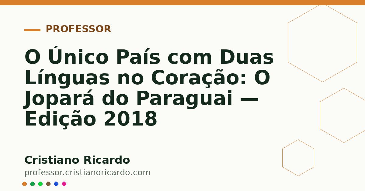 Card OG automático: O Único País com Duas Línguas no Coração: O Jopará do Paraguai — Edição 2018