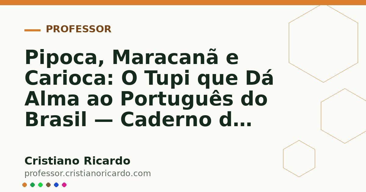 Card OG automático: Pipoca, Maracanã e Carioca: O Tupi que Dá Alma ao Português do Brasil — Caderno de Gramática (2006)